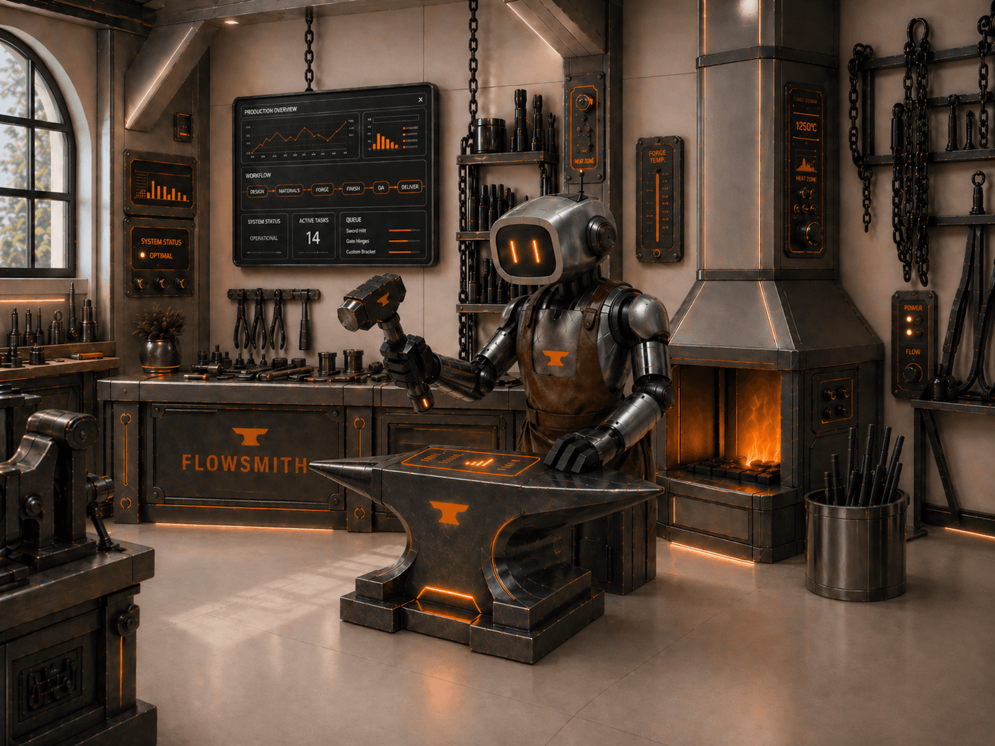 Smitty the Flowsmith robot